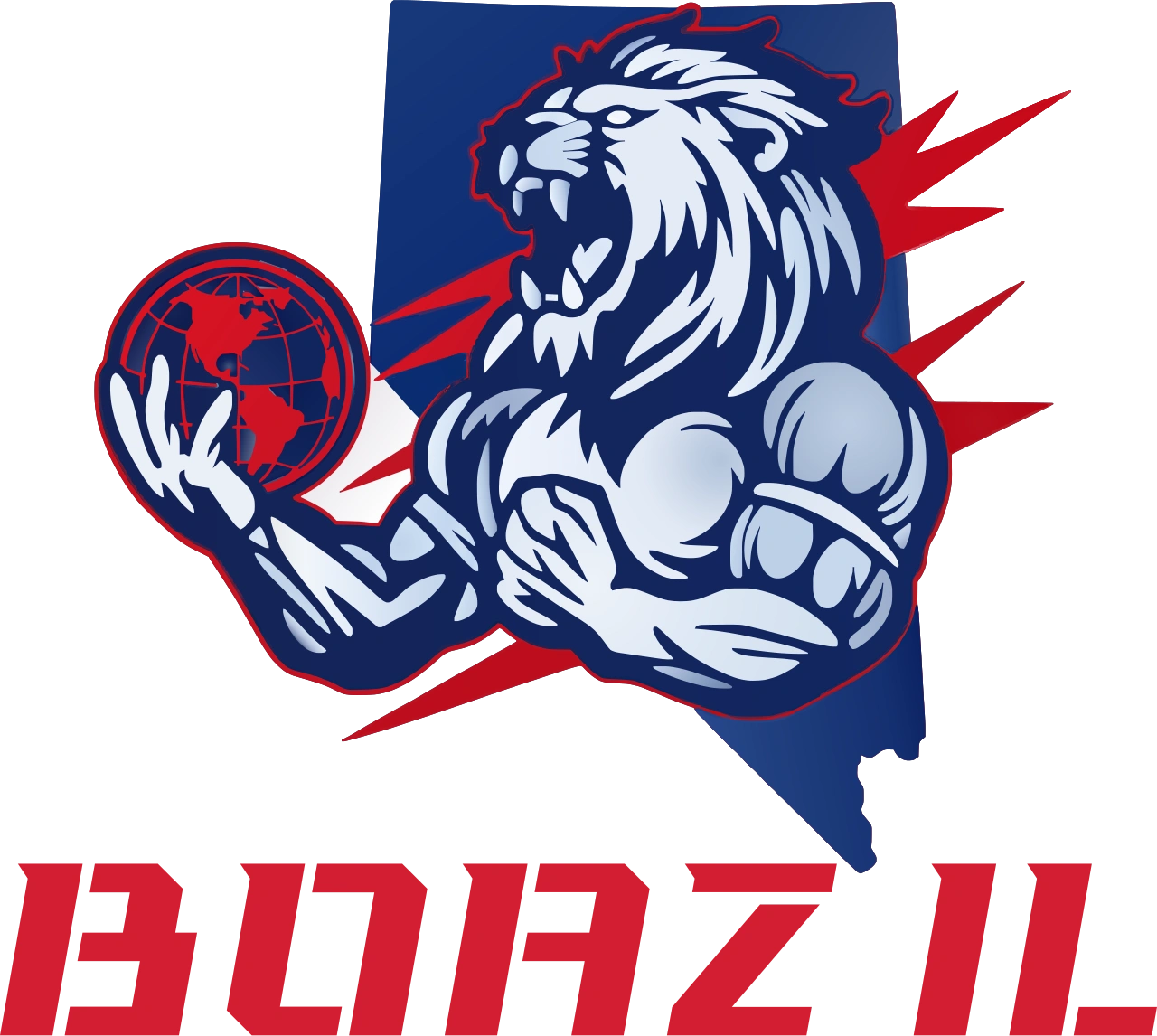 1307Z IL — lion mascot Texas sports logo